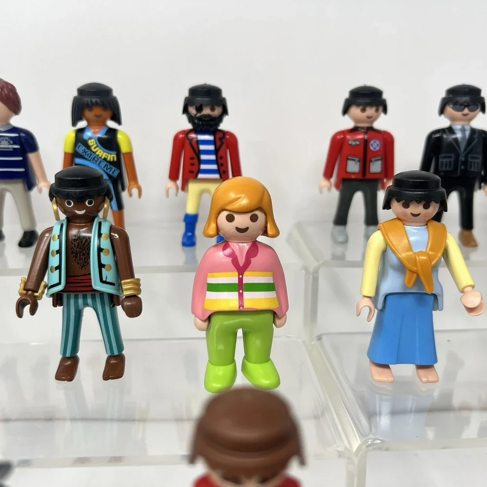 Playmobil Figures Pirate Cops Surfer Dragon Rider Horse People Kids Toy Set lot‎